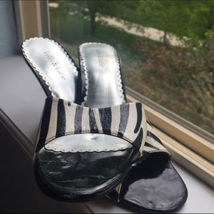 These Zebra-print shoes are gorgeous. Used once!